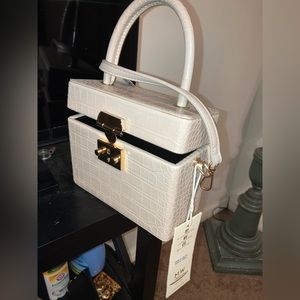 Madison West Mini Tote with Gold Lock buckle